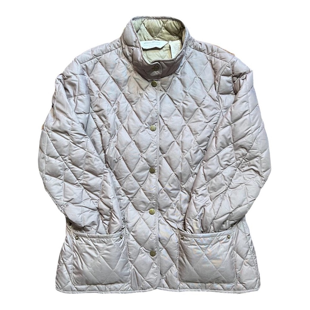 Women’s Beige Eddie Bauer Down Windbreaker M